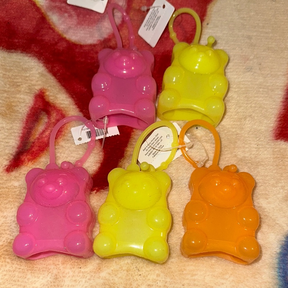 Colorful Bear-Shaped Hand Sanitizer Holders